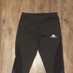 Lotus Leggings Athletic Pants Women's Small Robotech Mechanical Print Blue Black